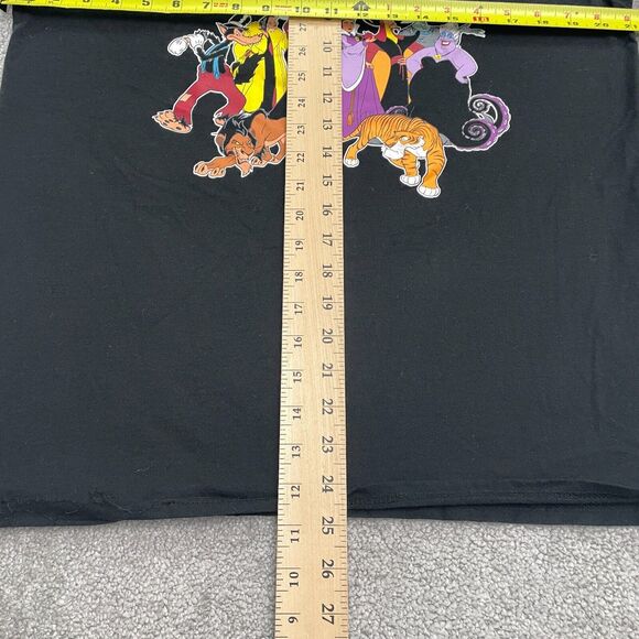 Disney Villains Graphic T-Shirt Women XL Black Crew Neck Short Sleeve Casual Tee - Picture 8 of 10